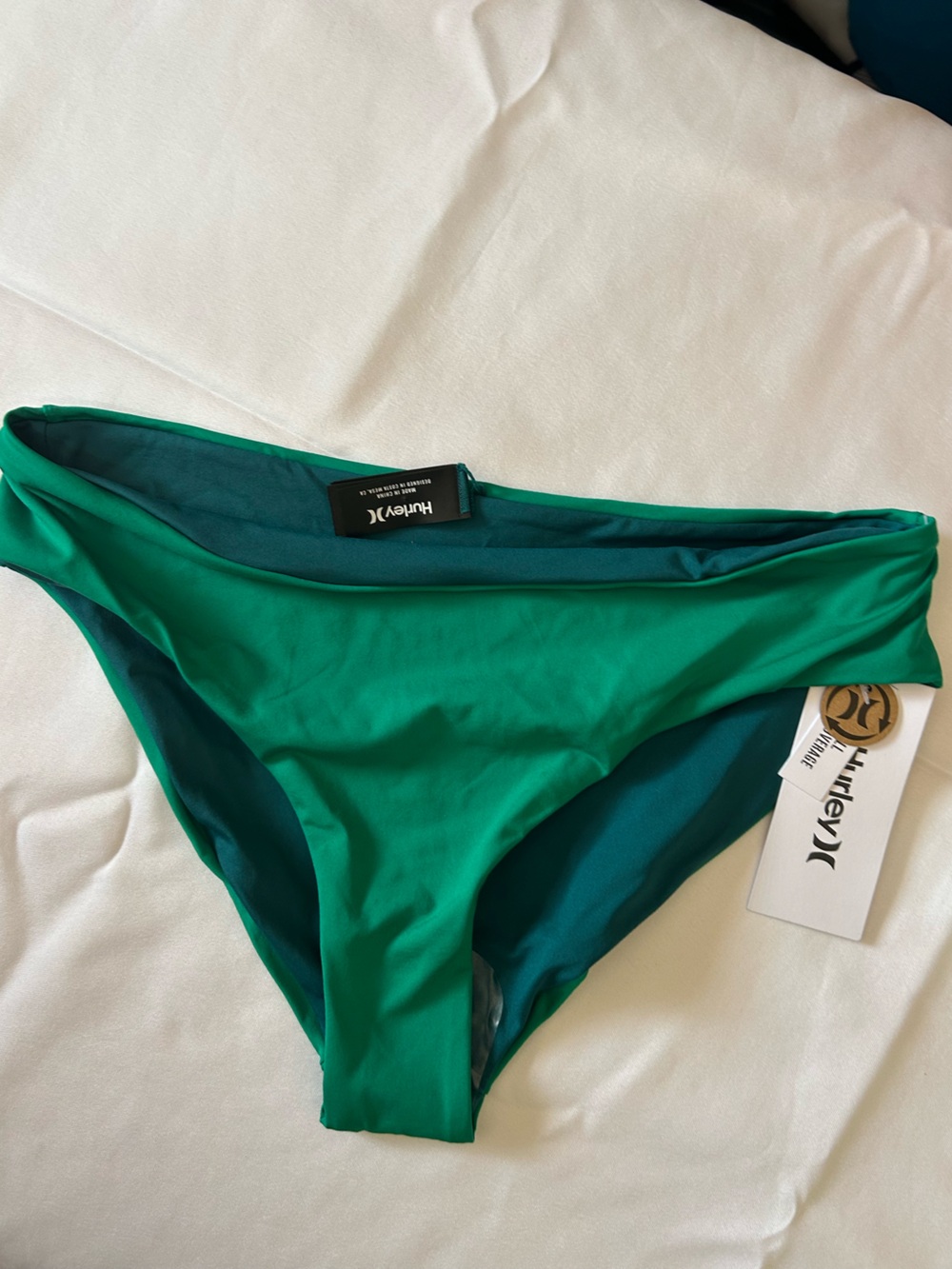 Hurley Emerald Green Bikini Bottoms Medium